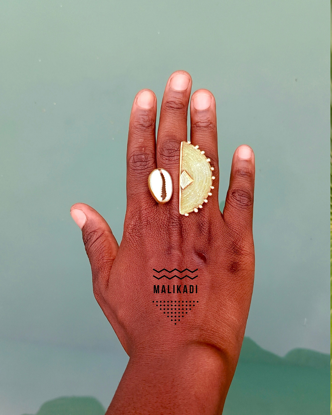 Bague baoulé cauri